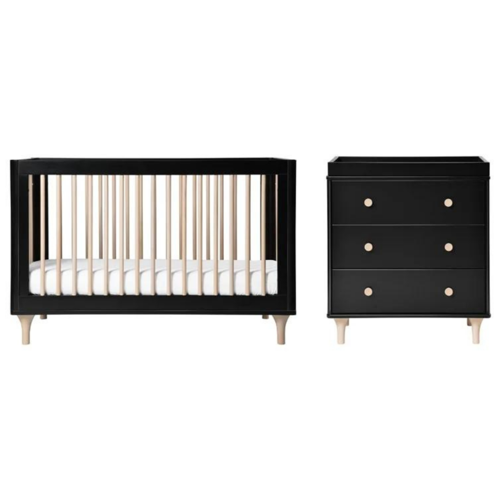 Lolly Standard Crib Nursery Furniture Set Black